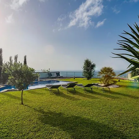 Modern Pool Garden Seaview Ocean Sunset