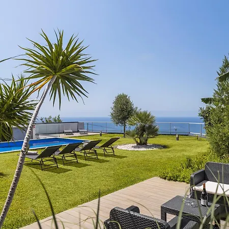 Modern Pool Garden Seaview Ocean Sunset Caniço